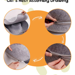 MewMew Cat Caves Charcoal Dark Grey